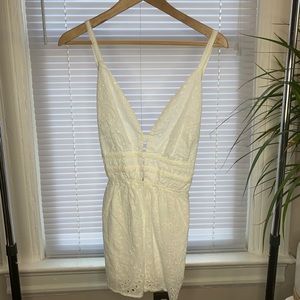 White Shorts Romper